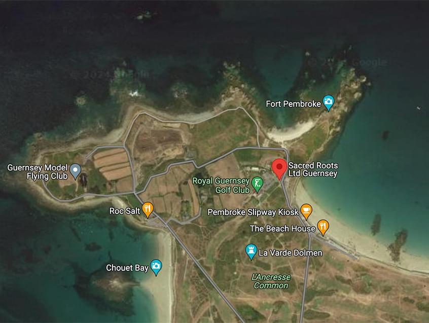 Sacred Roots location map